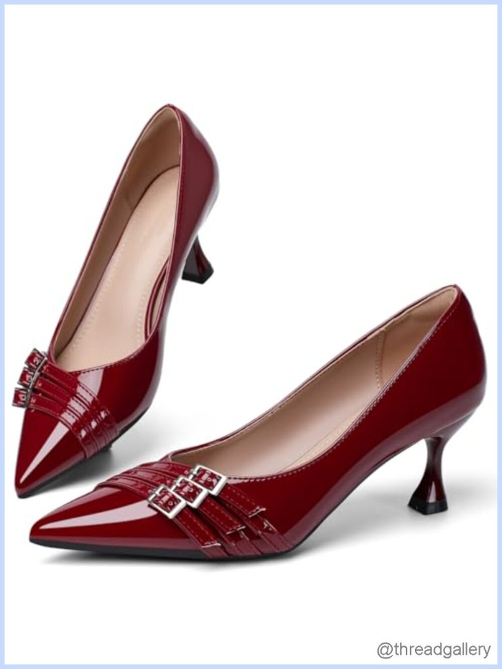 Kitten Heels Closed Toe Pointed Toe Pumps Artificial Leather
